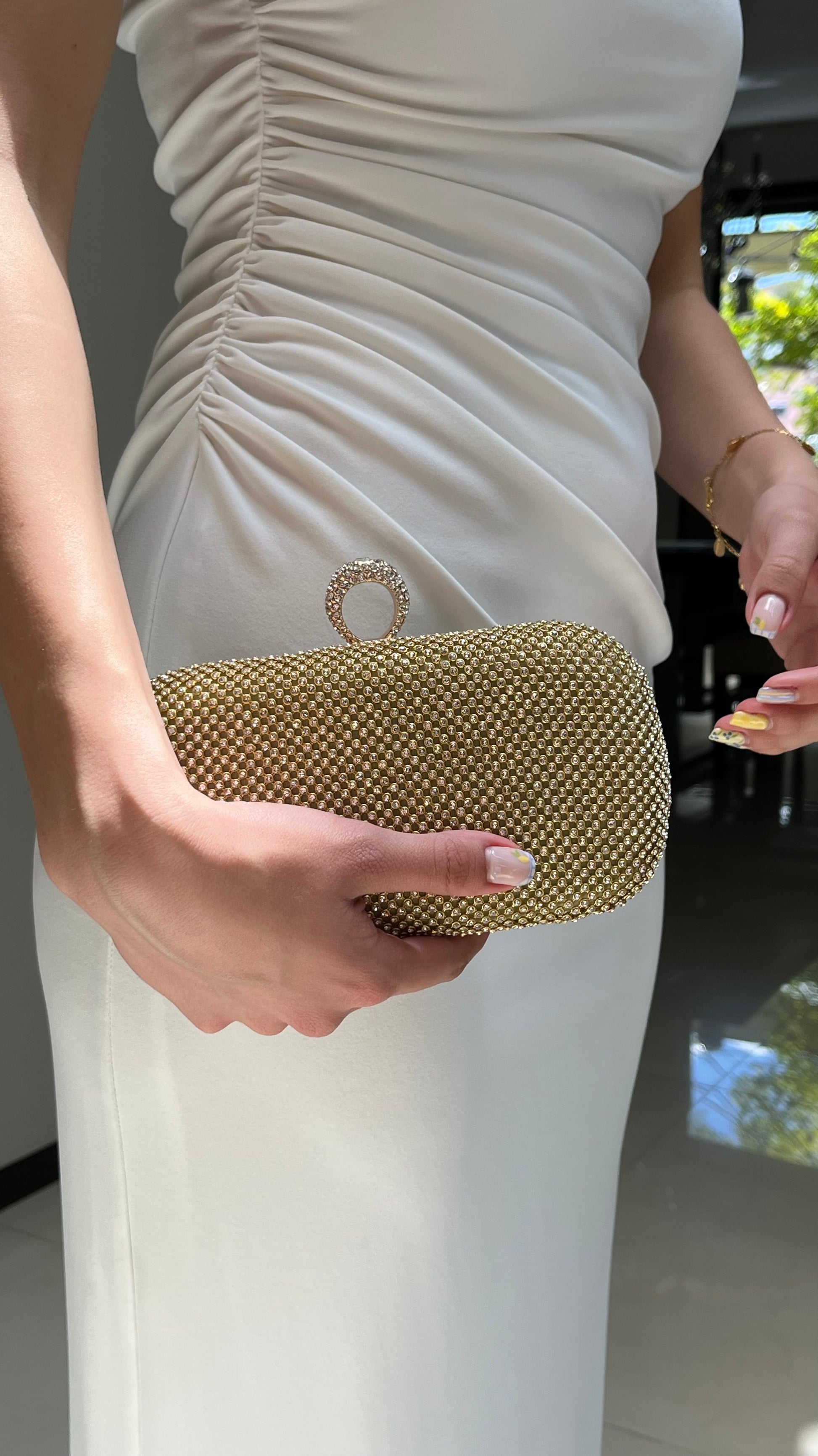 Radiant Mesh Gold - Bolso de Mano
