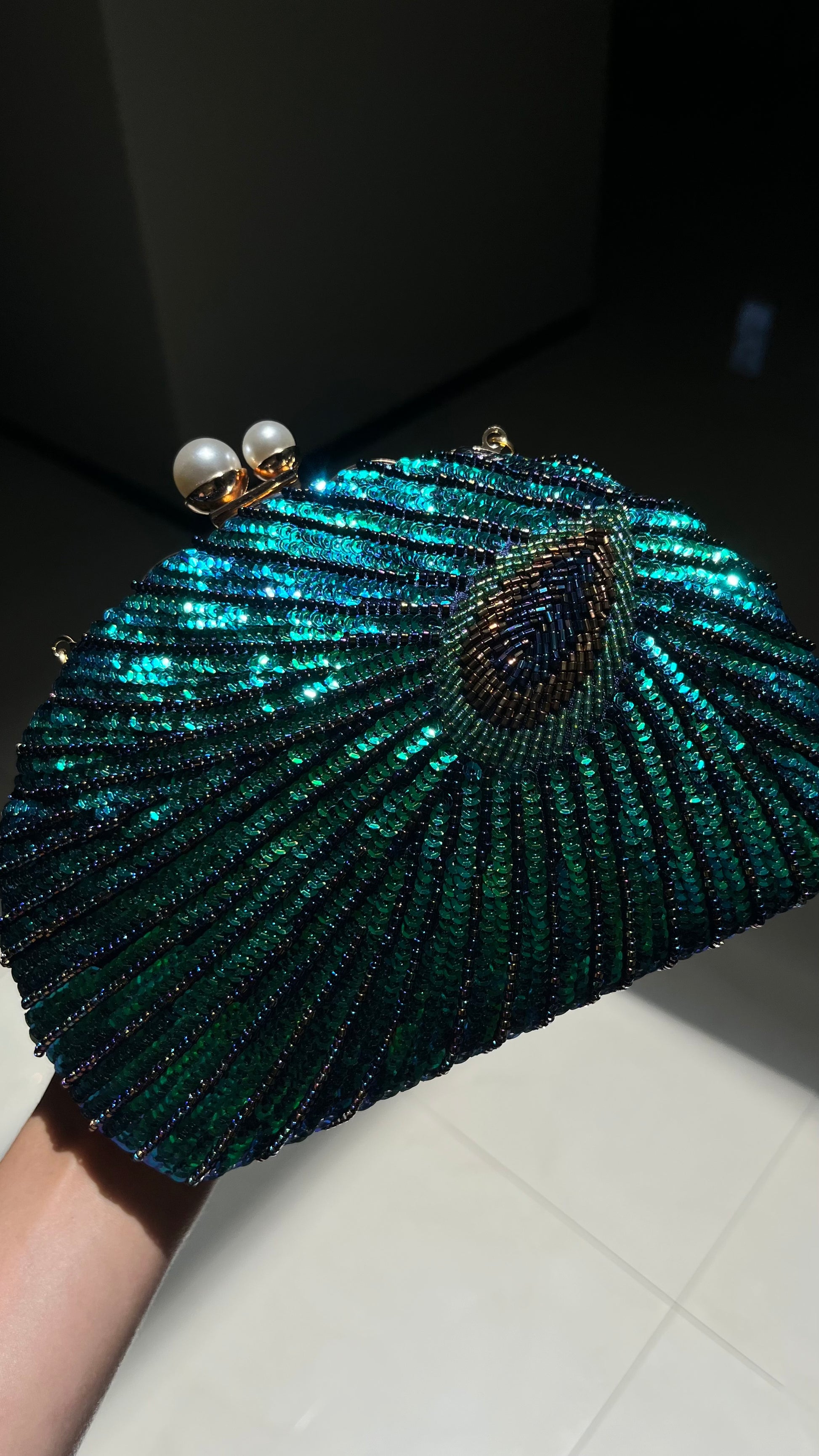 Royale Feather Blue Bolso de Mano