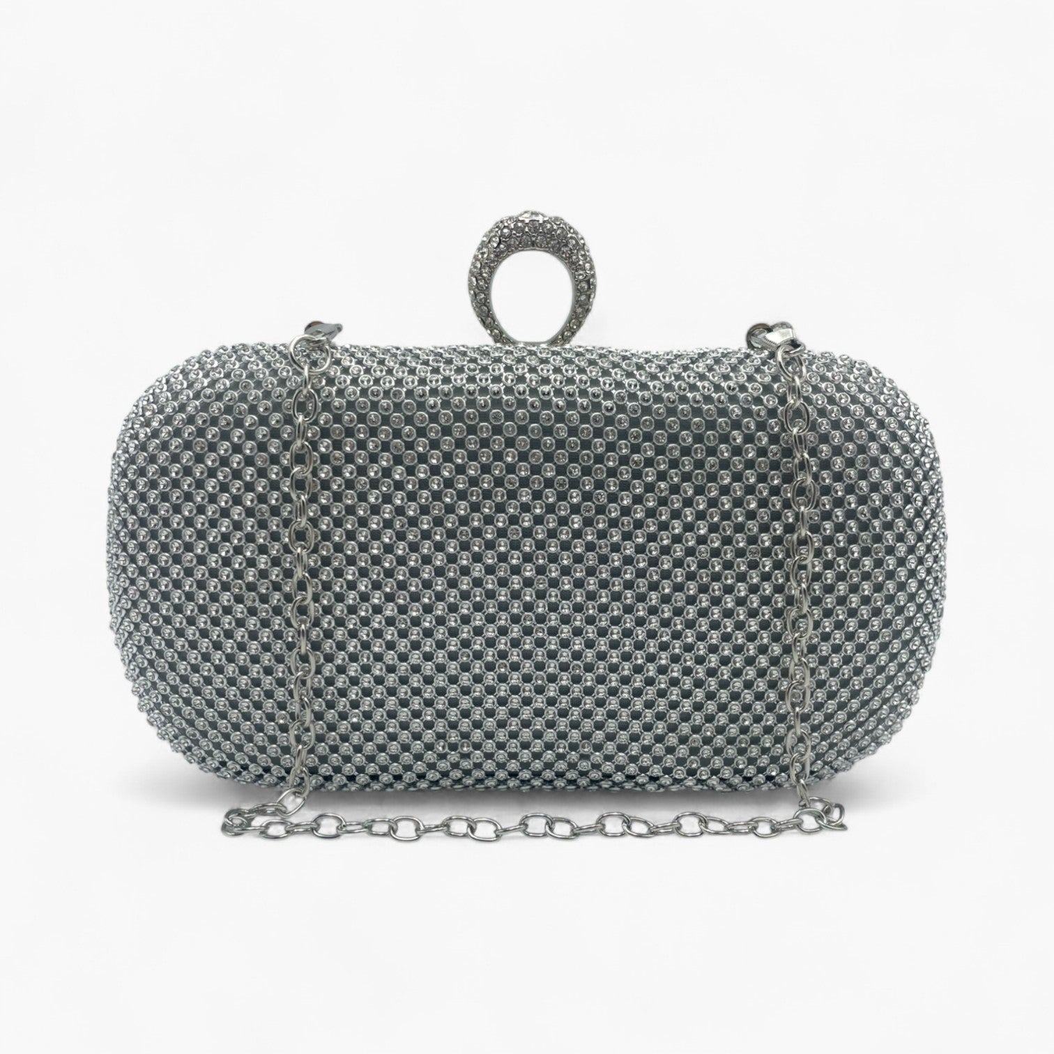 Radiant Mesh Silver Bolso de Mano