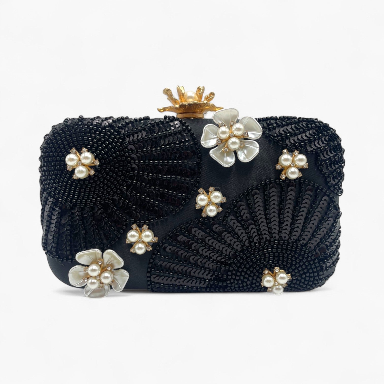 Midnight Orchid Black Bolso de Mano