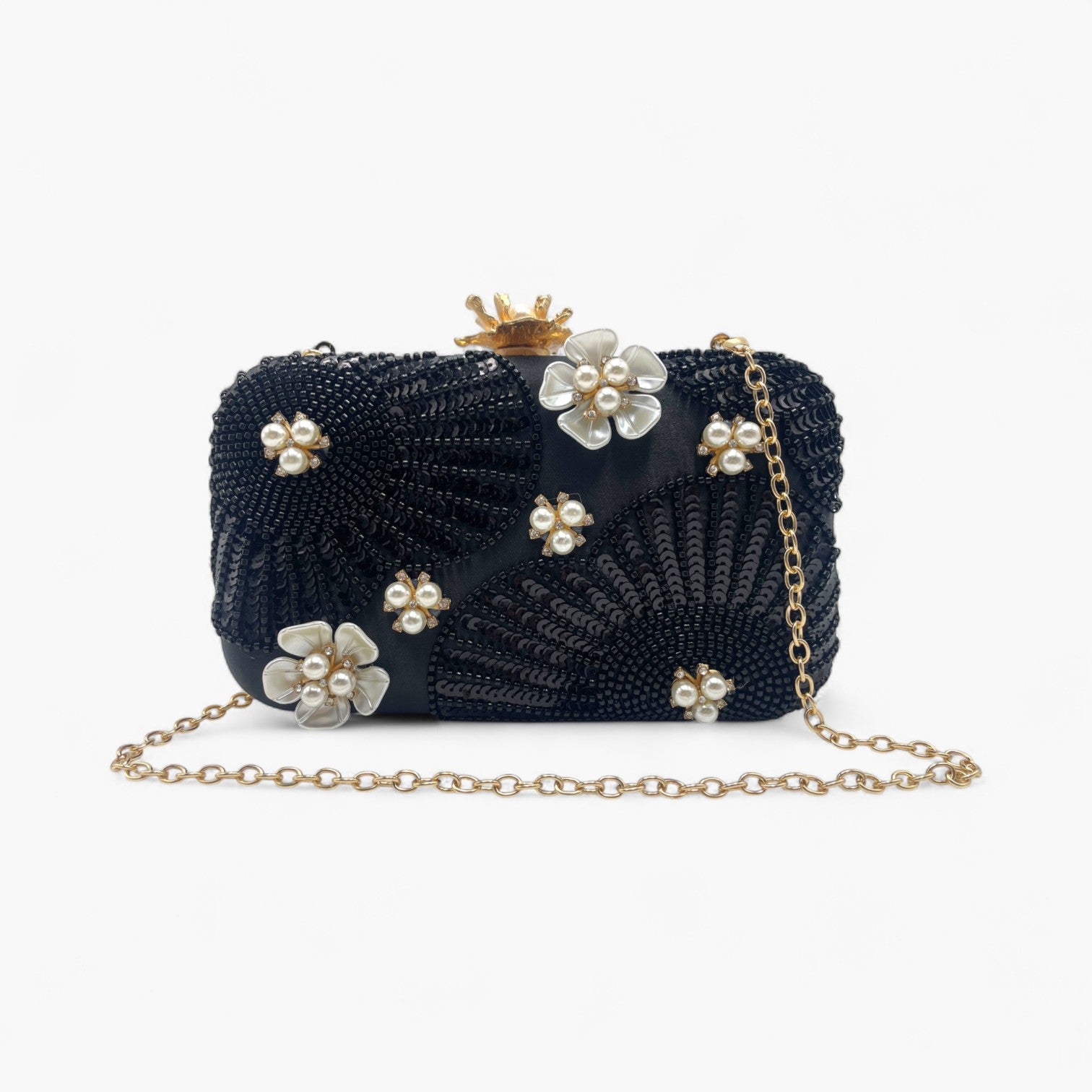 Midnight Orchid Black Bolso de Mano
