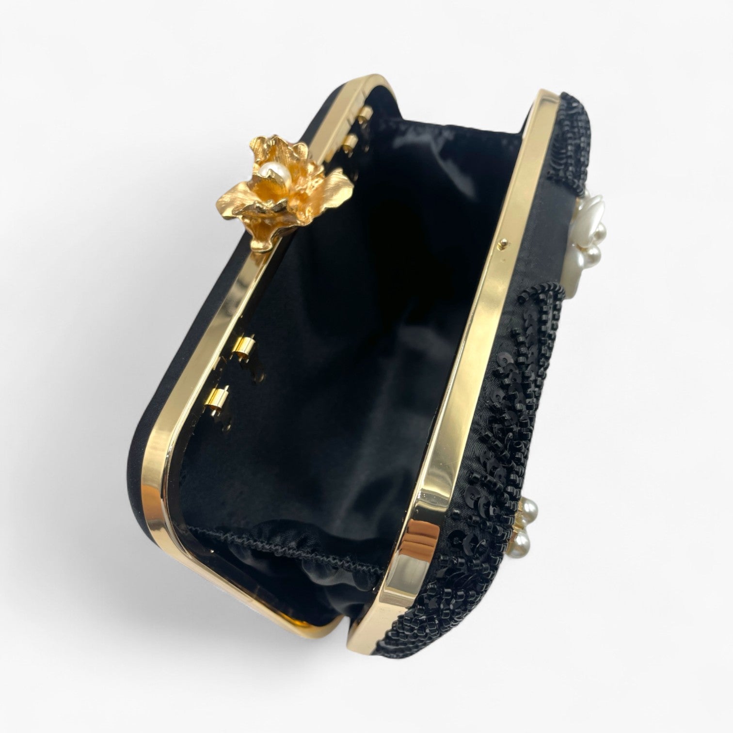 Midnight Orchid Black Bolso de Mano