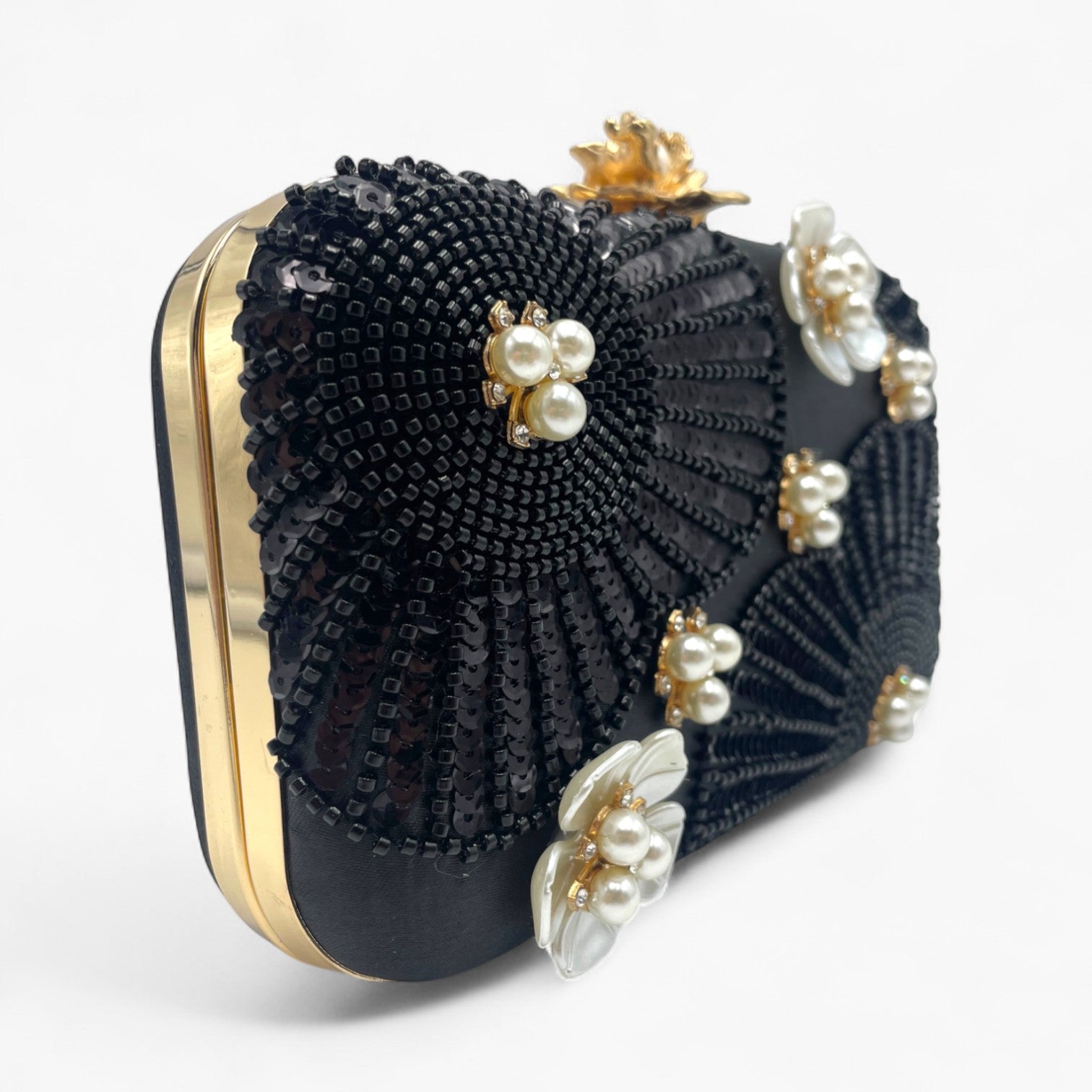 Midnight Orchid Black Bolso de Mano