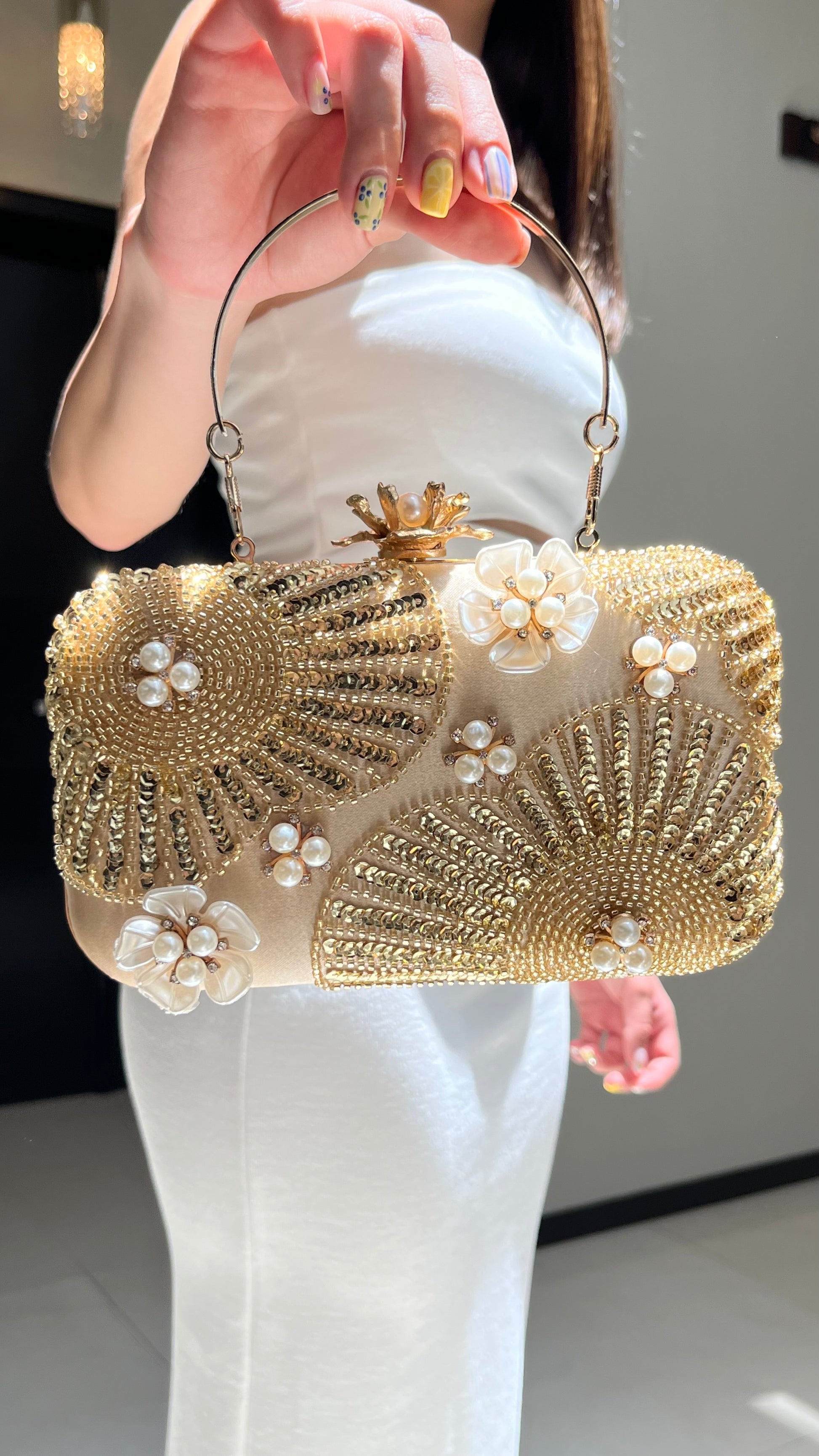 Midnight Orchid Gold Bolso de Mano