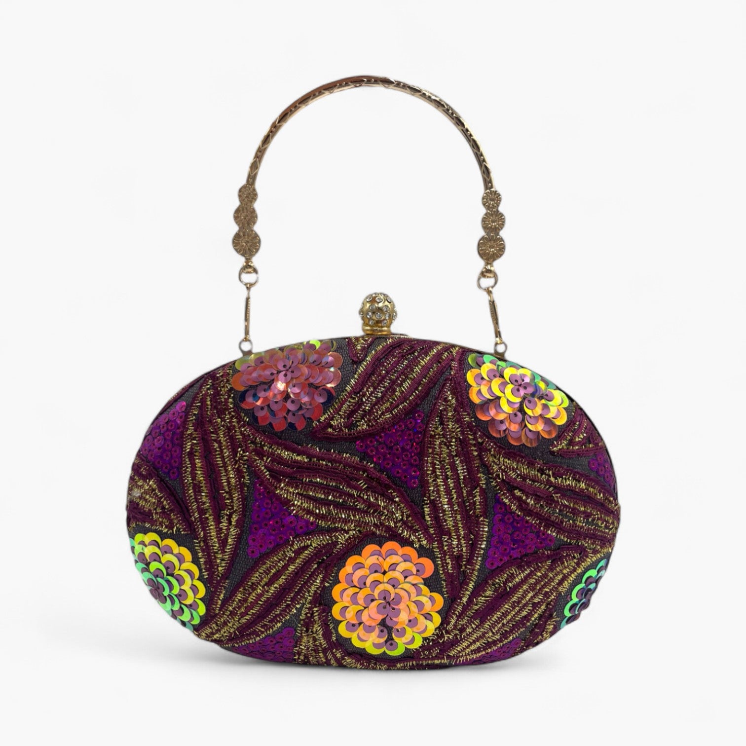 Radiant Oval Purple Bolso de Mano