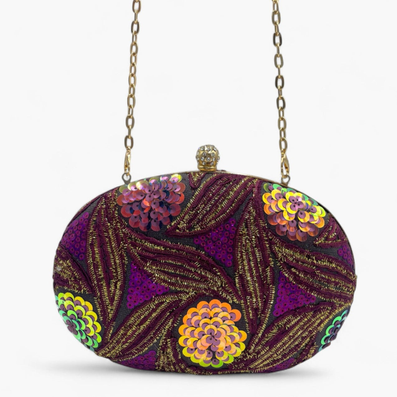 Radiant Oval Purple Bolso de Mano