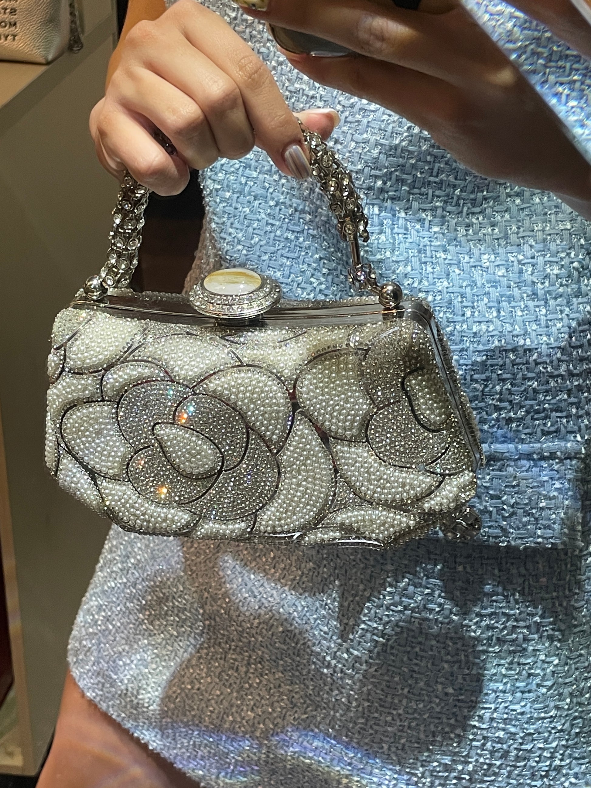 Silver Flower Bolso de Mano