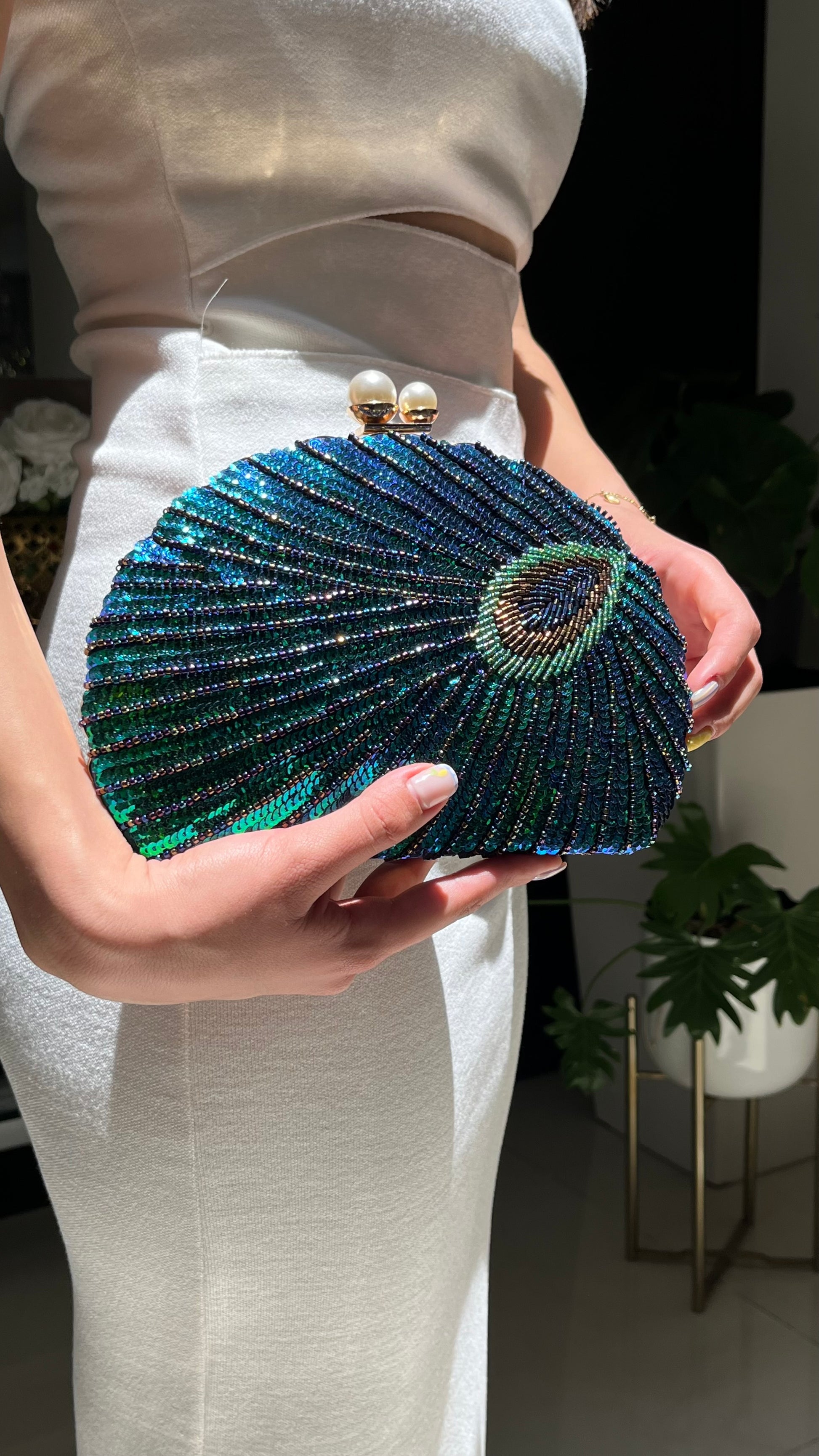 Royale Feather Blue Bolso de Mano