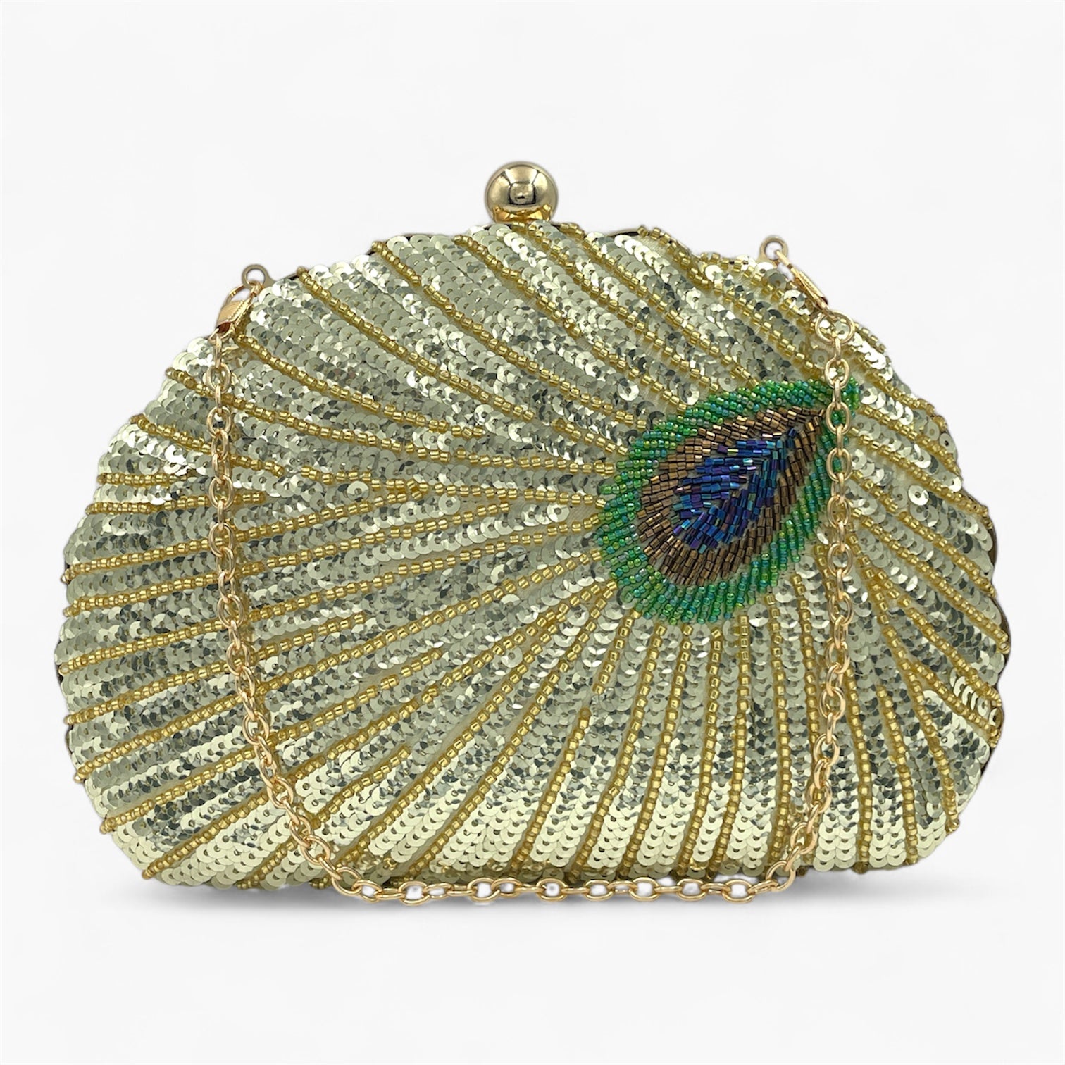 Royale Feather Gold - Bolso de Mano