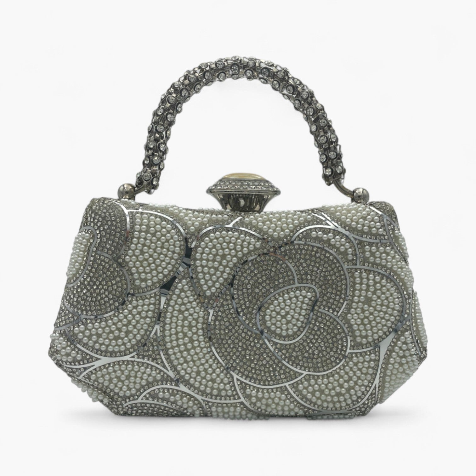 Silver Flower Bolso de Mano