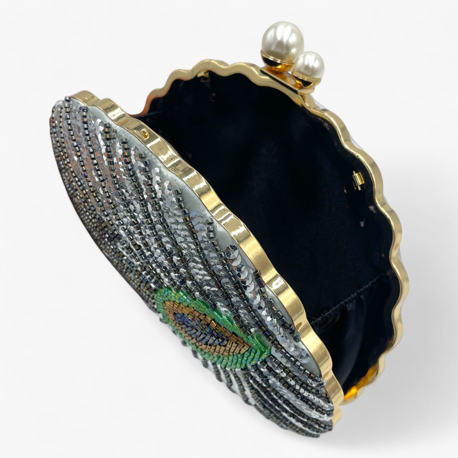 Royale Feather Silver Bolso de Mano