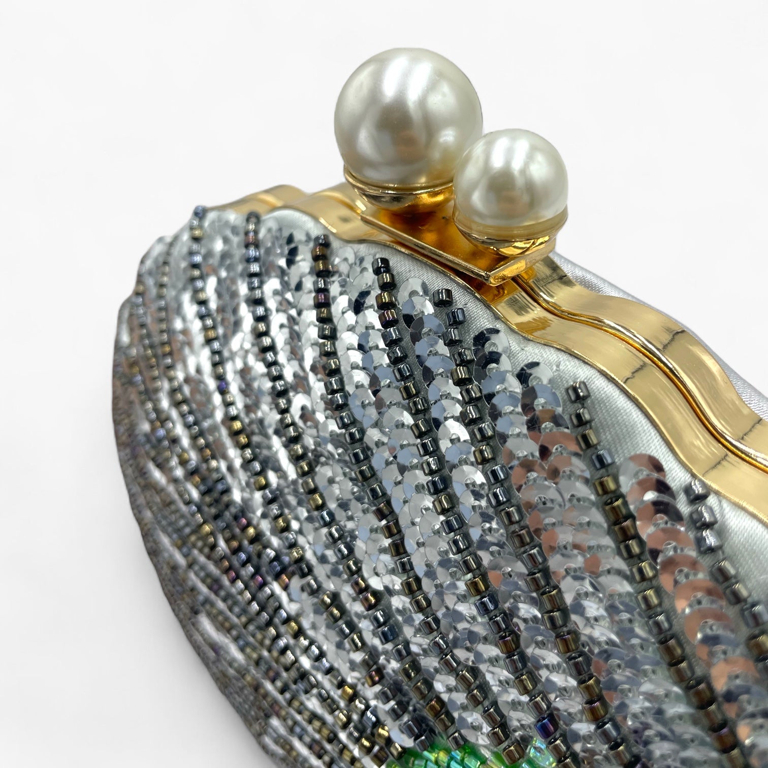 Royale Feather Silver Bolso de Mano