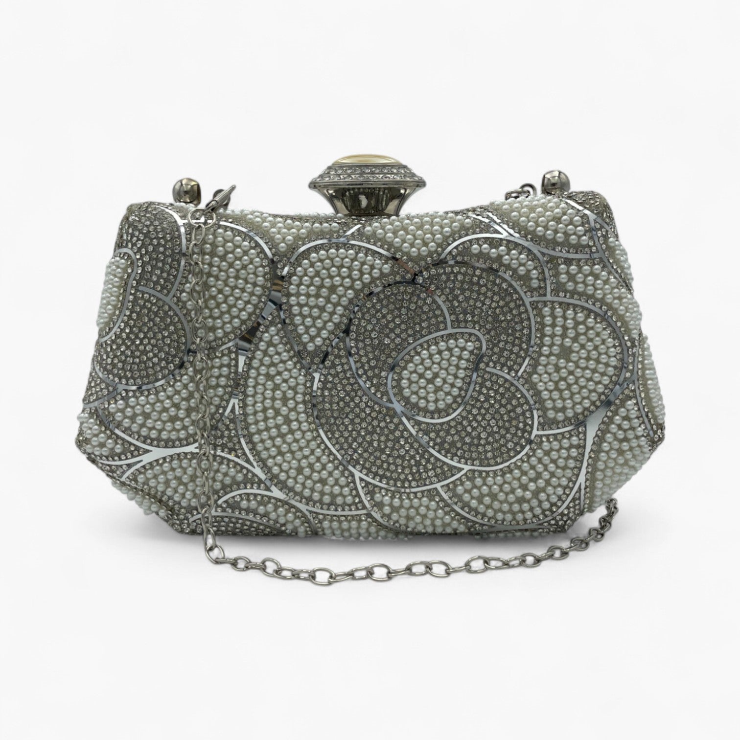 Silver Flower Bolso de Mano