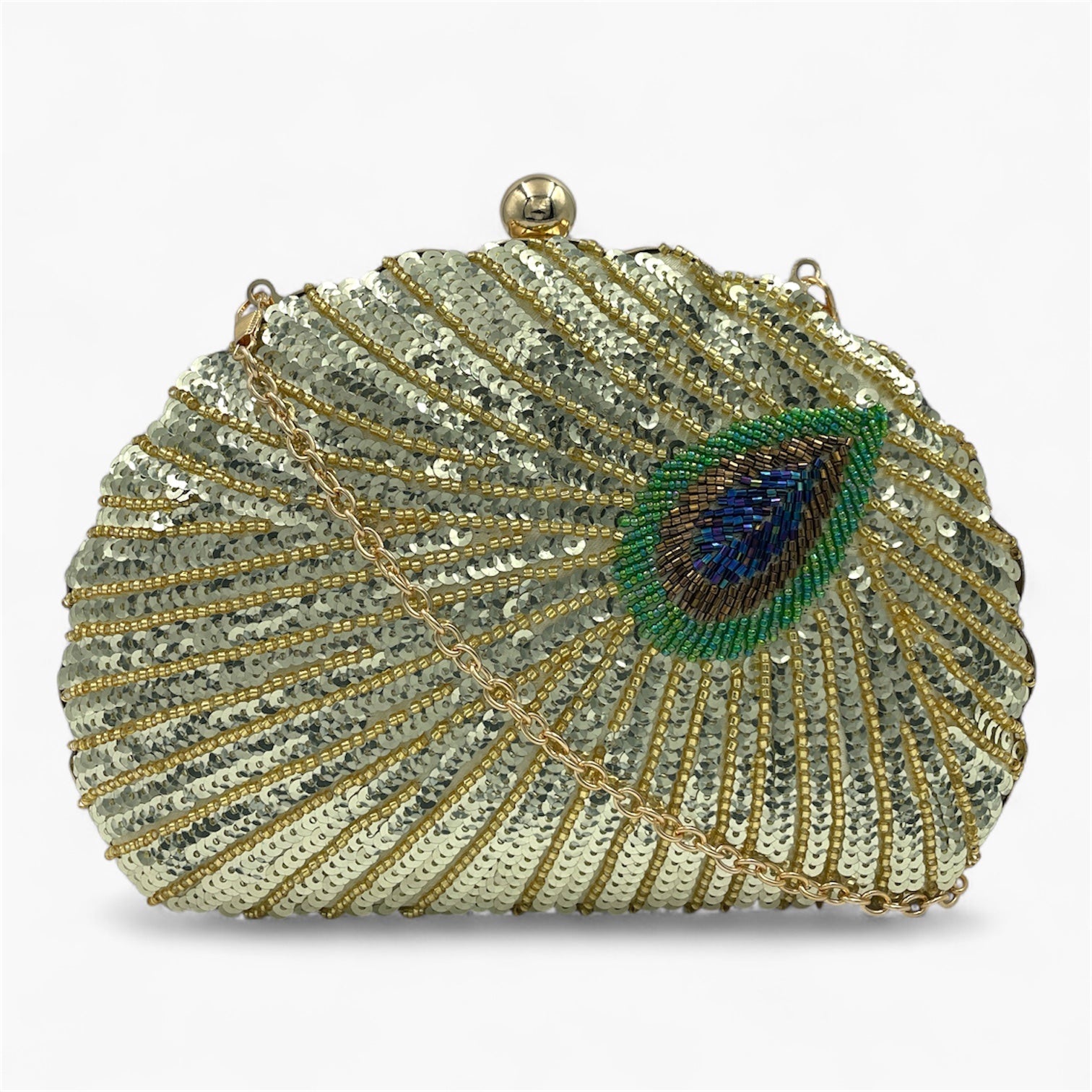 Royale Feather Gold - Bolso de Mano